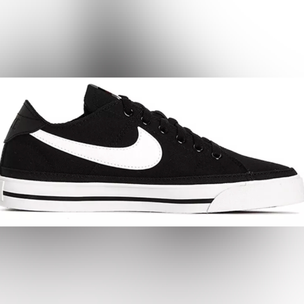 Nike Court Legacy Canvas Sneakers Black White Size 11 NWOT MSRP $95 - Picture 5 of 12